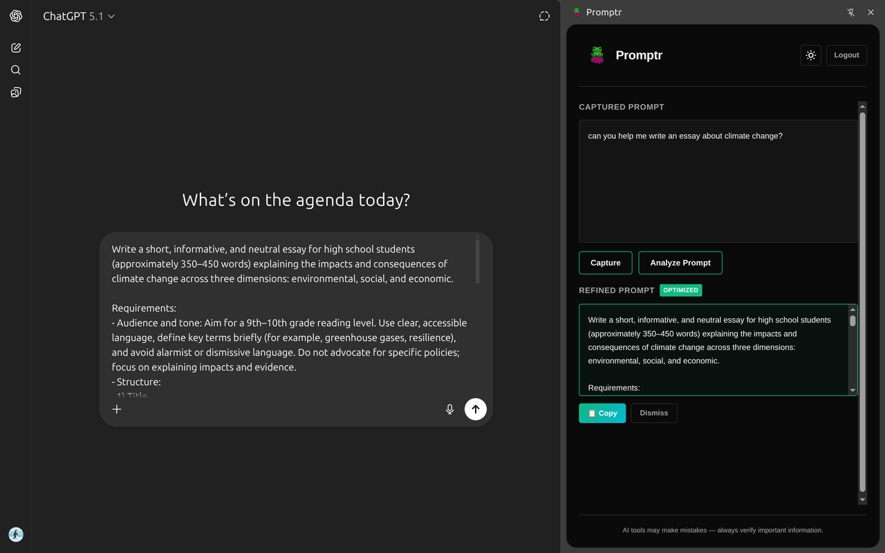 Promptr screenshot 5
